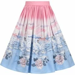 Succubus shop 27 Hell Bunny Swan 50's Swing Skirt Pink