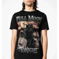 Succubus shop 25 Killstar Full Moon Cat T-Shirt Black